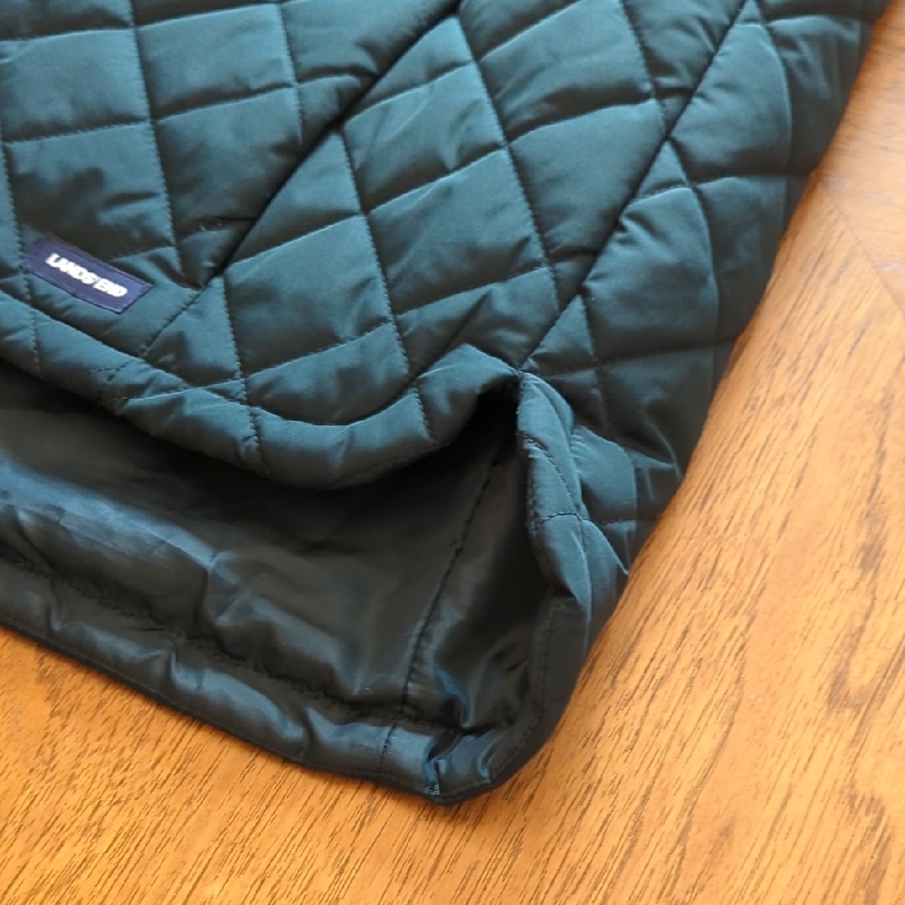 Lands' End Women's Quilted Dark Teal Vest - Picture 7 of 9